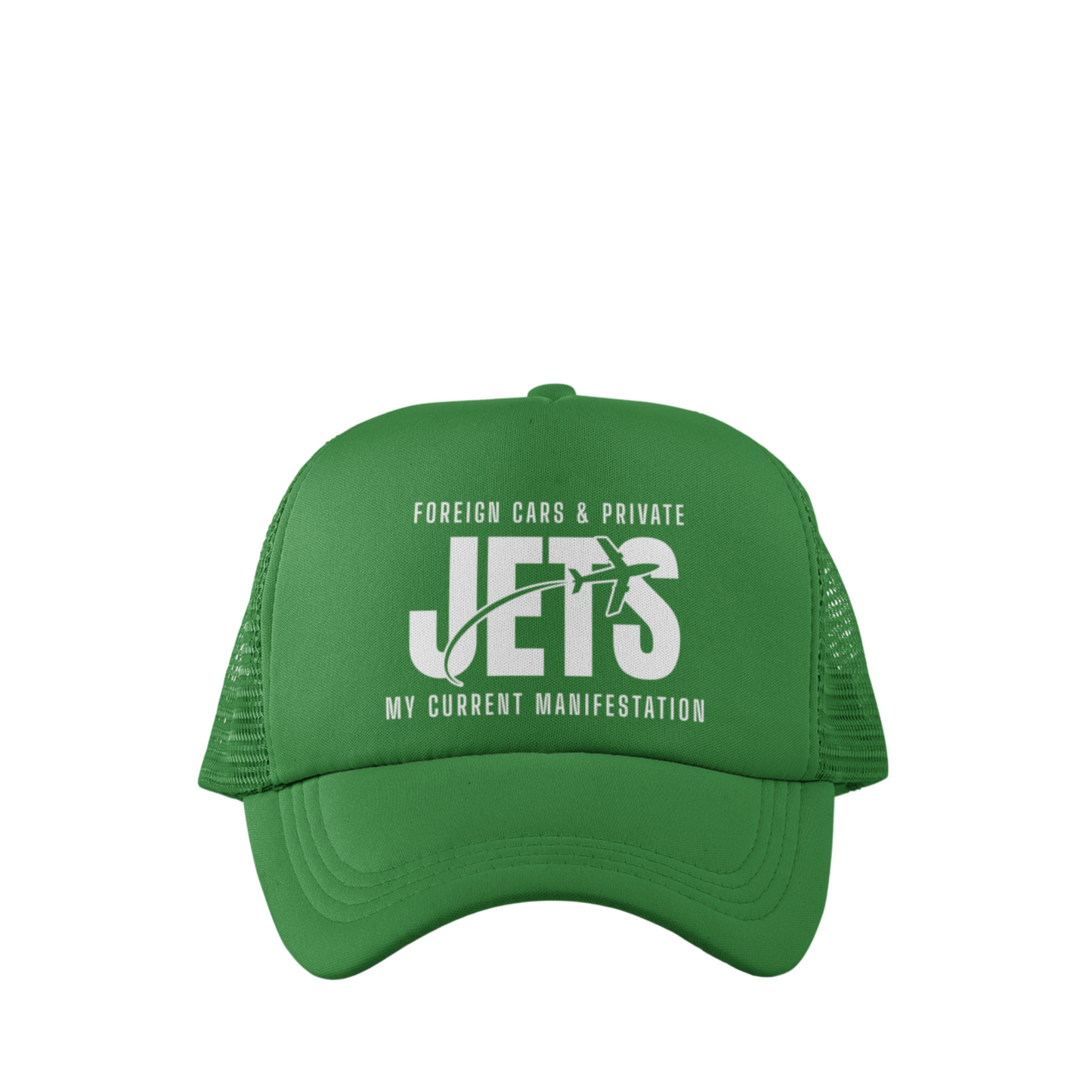FOREIGN CARS AND PRIVATE JETS TRUCKER HAT