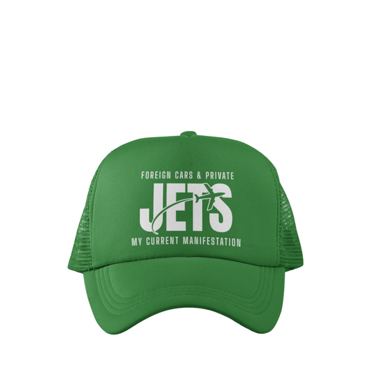 FOREIGN CARS AND PRIVATE JETS TRUCKER HAT