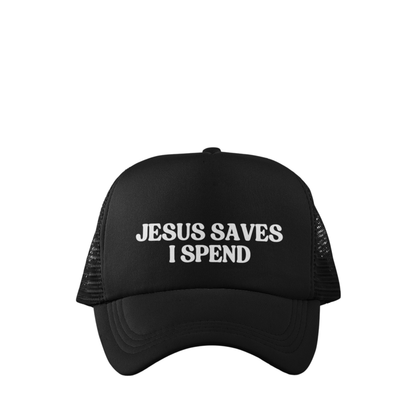 JESUS SAVES I SPEND TRUCKER