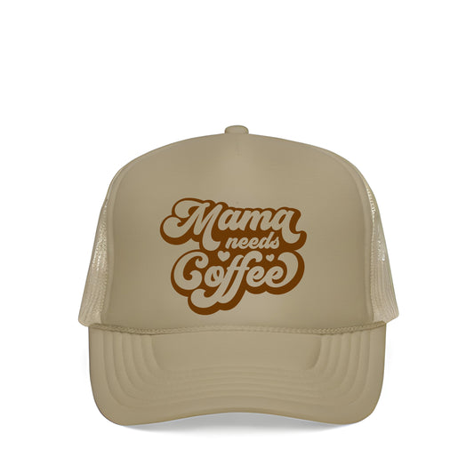 MAMA NEEDS COFFEE TRUCKER HAT