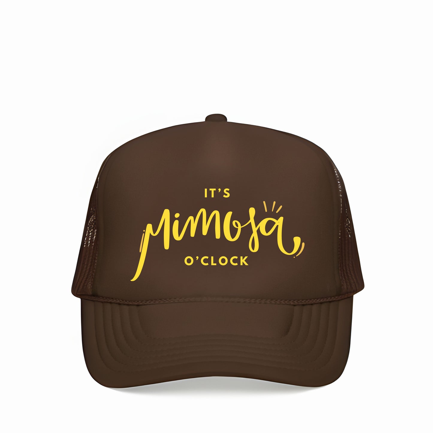 IT'S MIMOSA O'CLOCK TRUCKER HAT