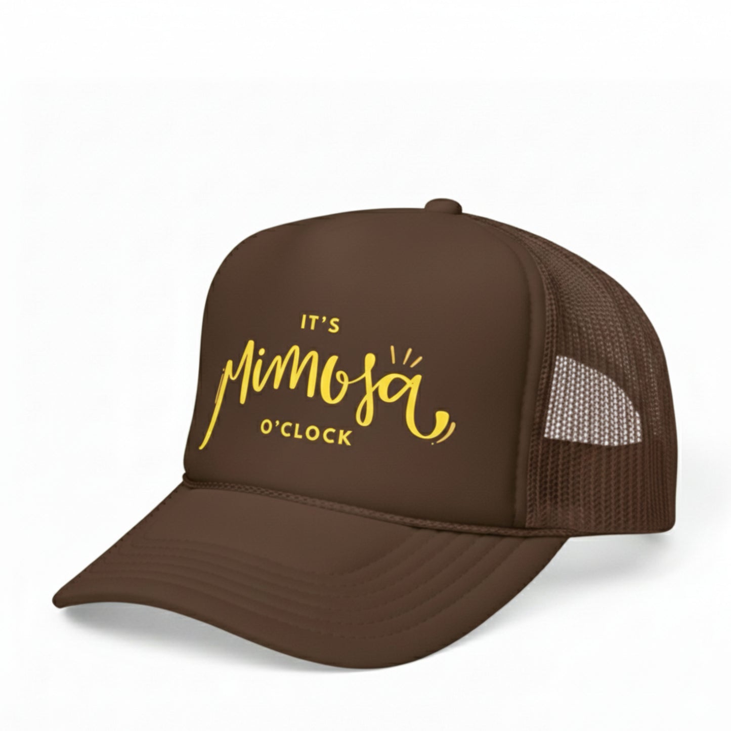 IT'S MIMOSA O'CLOCK TRUCKER HAT
