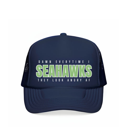 ANGRY SEAHAWKS TRUCKER HAT