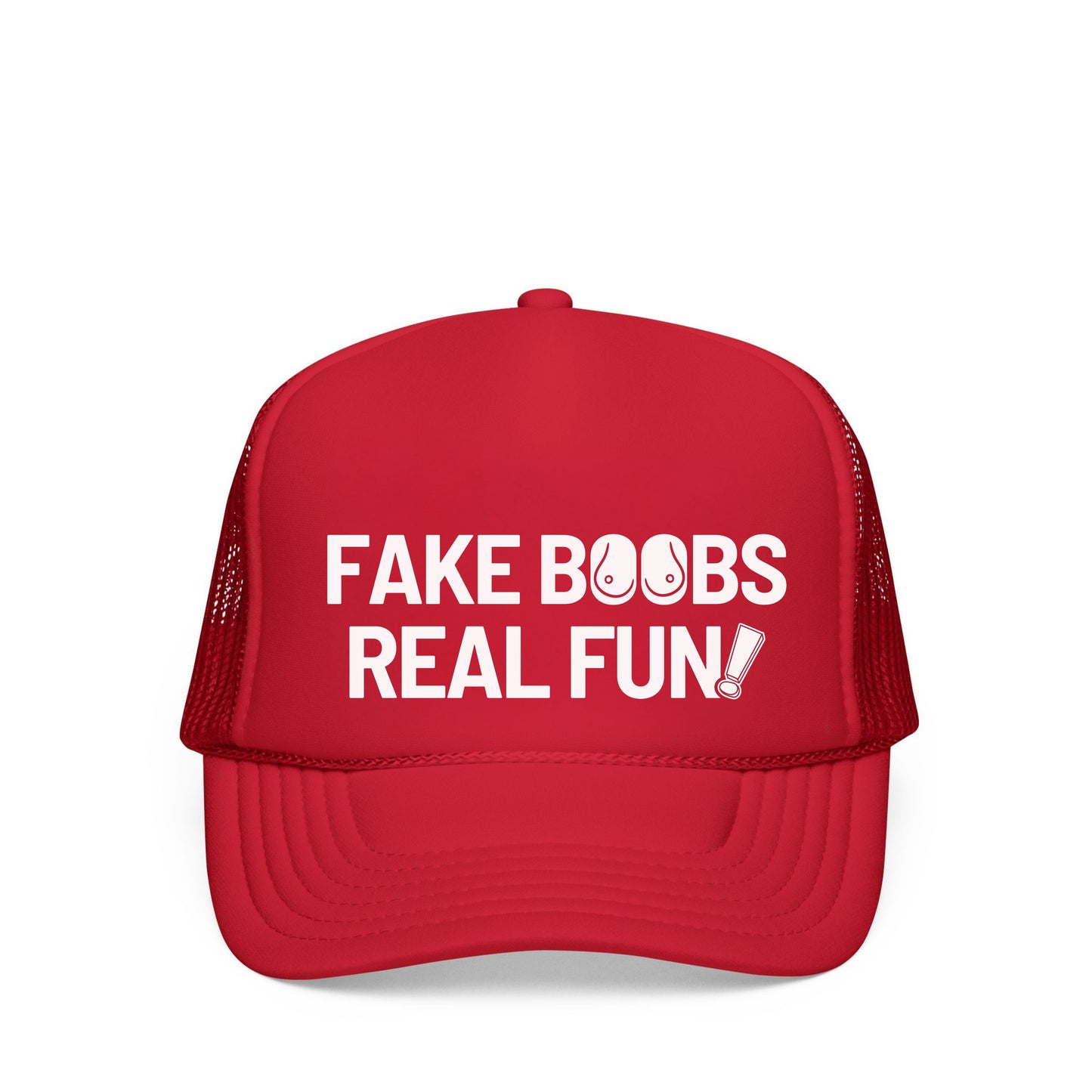 FAKE BOOBS REAL FUN TRUCKER HAT