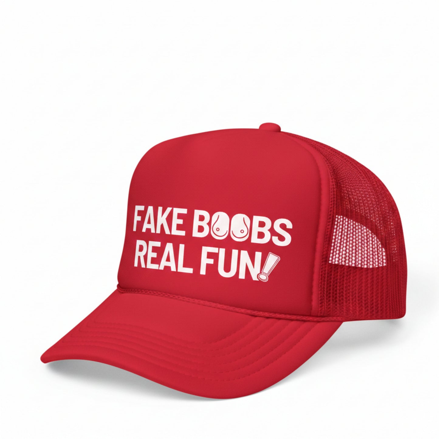 FAKE BOOBS REAL FUN TRUCKER HAT