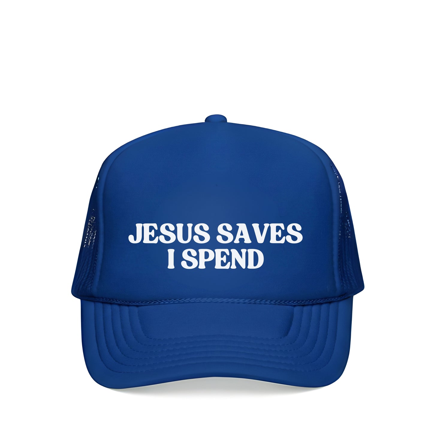 JESUS SAVES I SPEND TRUCKER