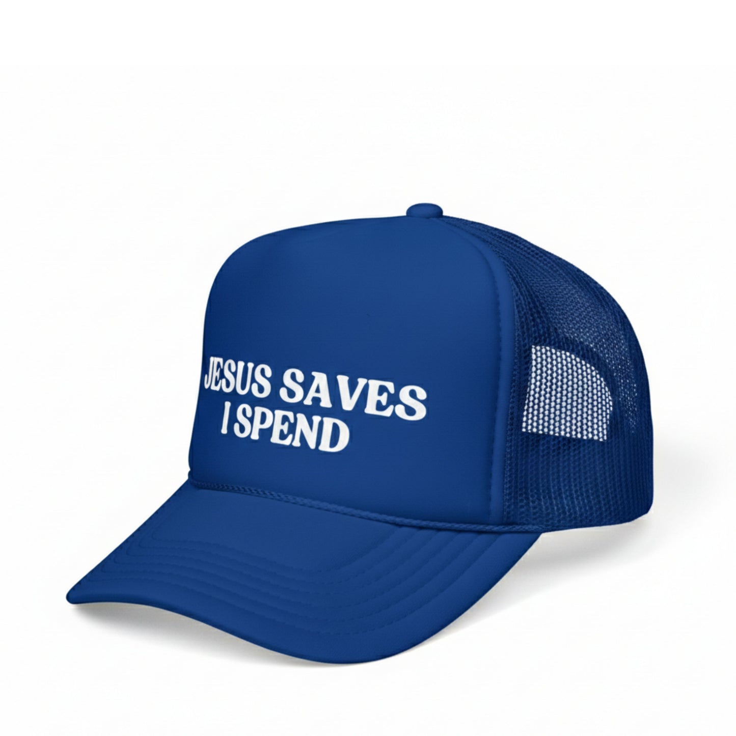 JESUS SAVES I SPEND TRUCKER
