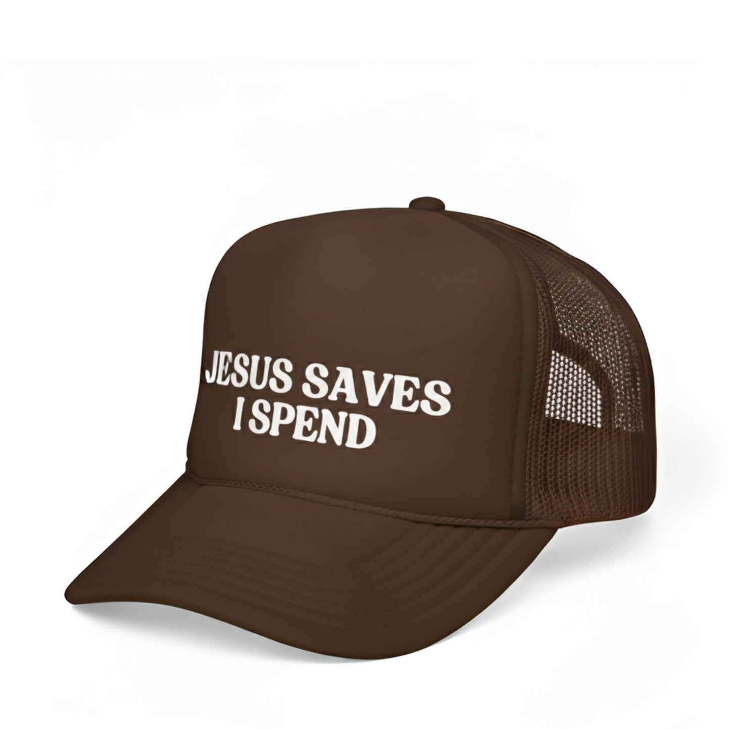 JESUS SAVES I SPEND TRUCKER