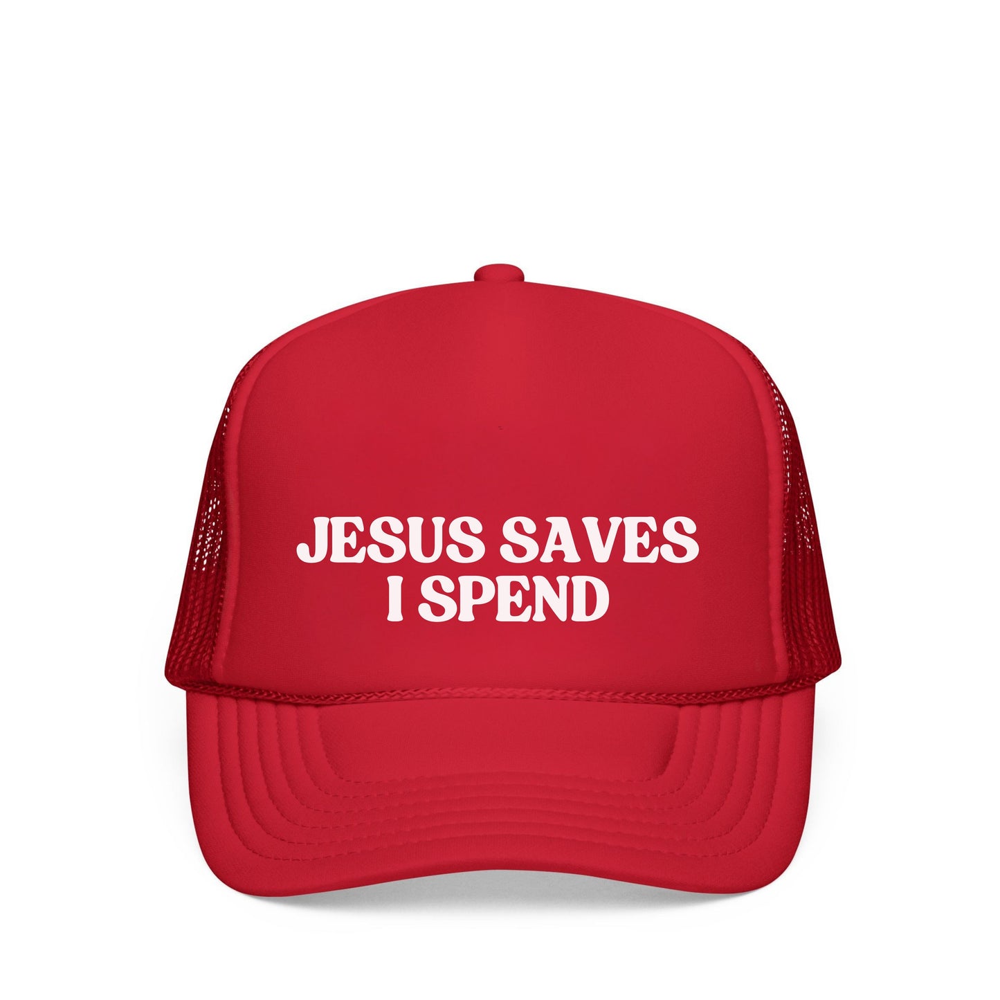 JESUS SAVES I SPEND TRUCKER