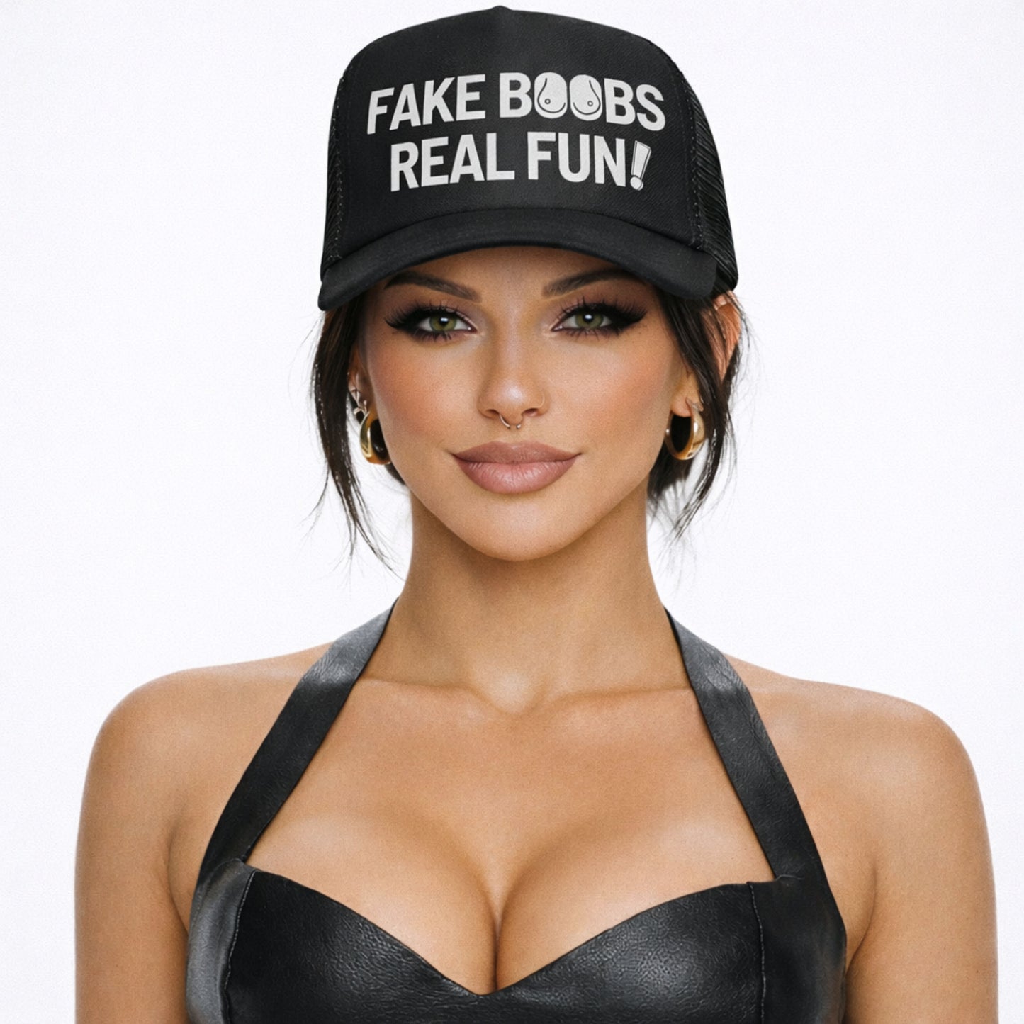 FAKE BOOBS REAL FUN TRUCKER HAT