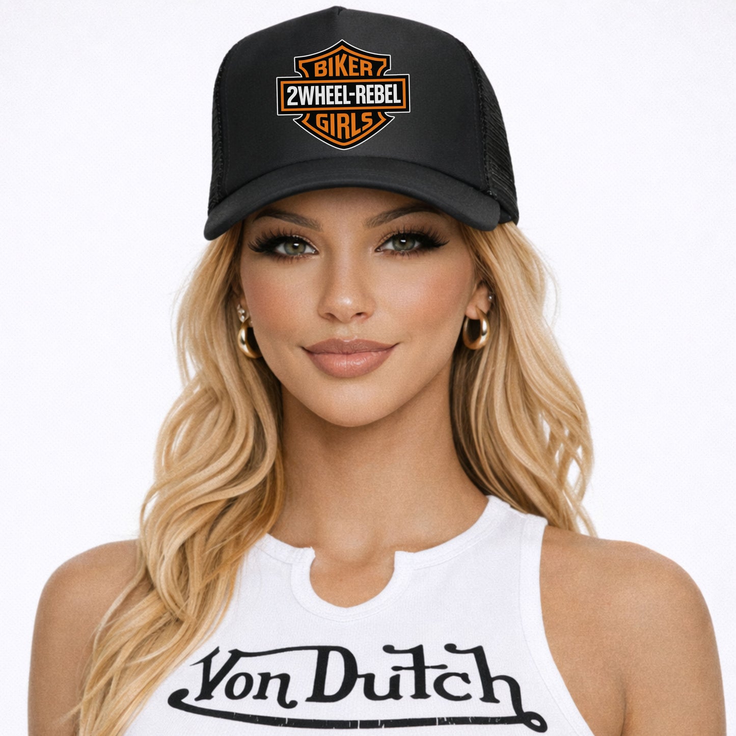 2WHEEL REBEL TRUCKER HAT