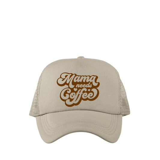 MAMA NEEDS COFFEE TRUCKER HAT